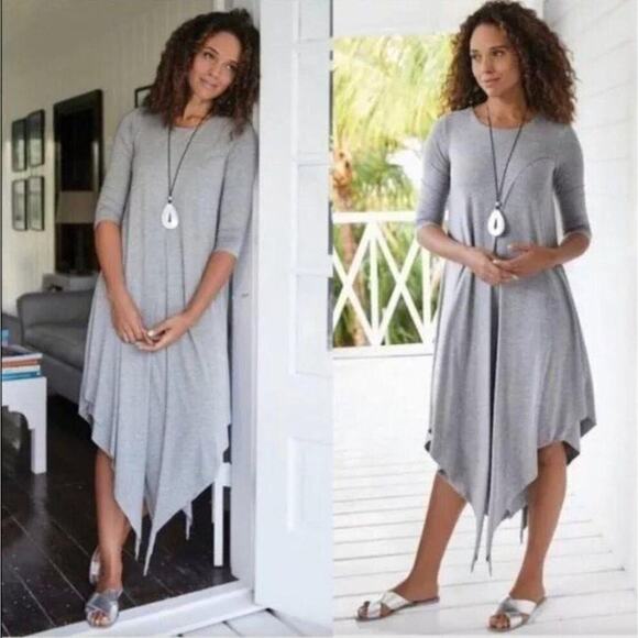 Soft Surroundings BLUE Alexandra Dress Azure NWT - Picture 1 of 8